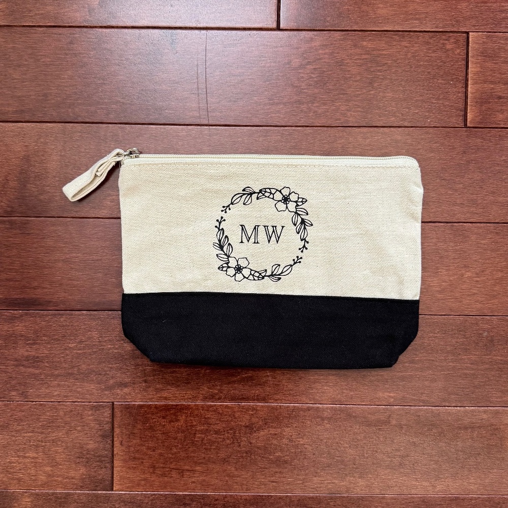 CUSTOM Canvas Makeup Bag